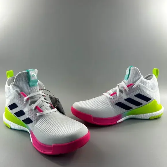 Adidas Crazyflight Mid Women Size 8 White Pink Volleyball Shoes HP3337 NEW - Picture 3 of 6